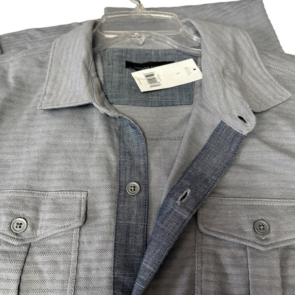 Banana Republic Button Front Shirt Short Sleeve Textured Knit NWT - Picture 5 of 16